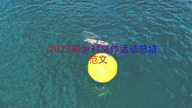 2023年乡村文体活动总结范文（13篇）