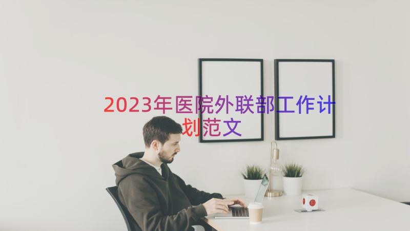 2023年医院外联部工作计划范文（13篇）