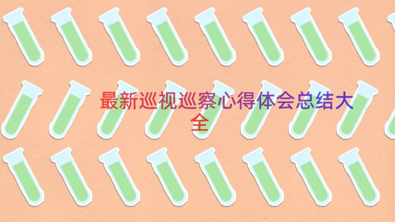 最新巡视巡察心得体会总结大全（17篇）