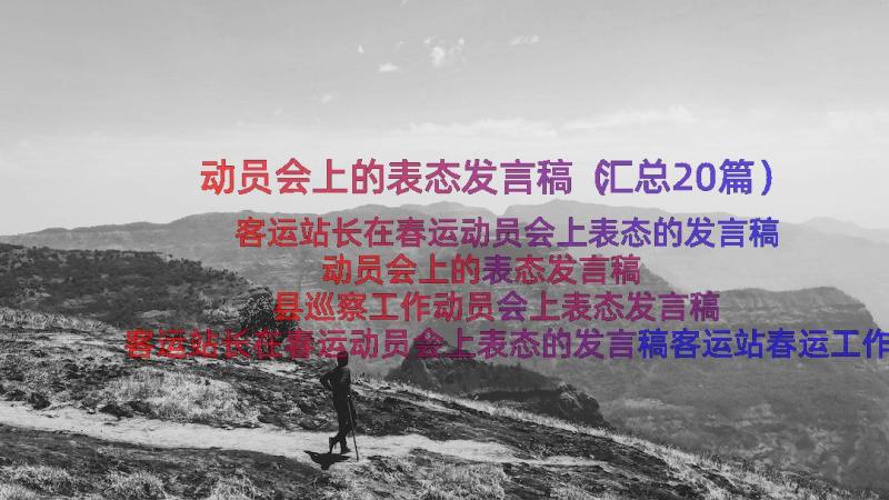 动员会上的表态发言稿（汇总20篇）