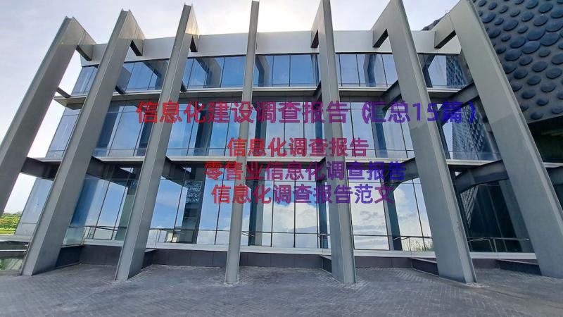 信息化建设调查报告（汇总15篇）