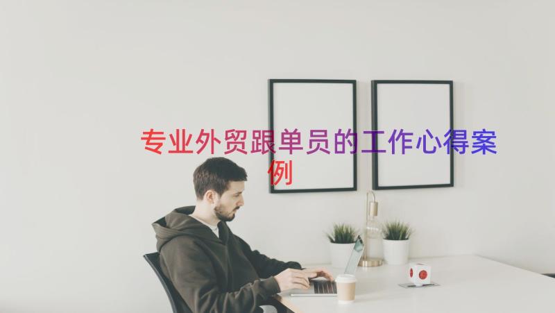 专业外贸跟单员的工作心得（案例17篇）