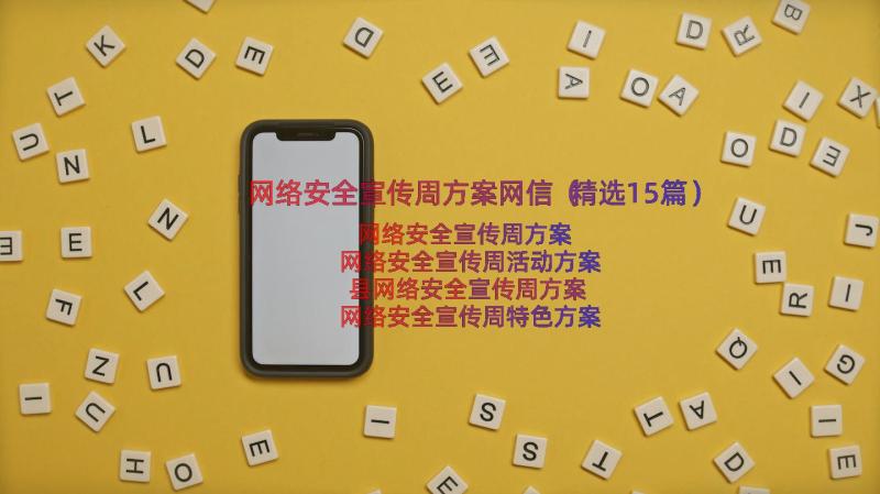 网络安全宣传周方案网信（精选15篇）