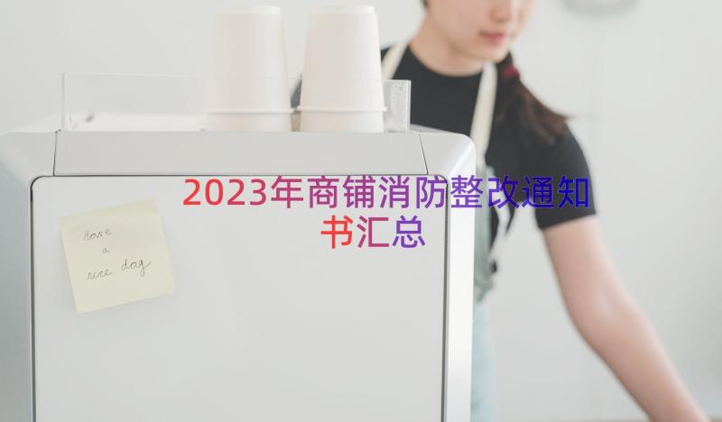 2023年商铺消防整改通知书（汇总13篇）