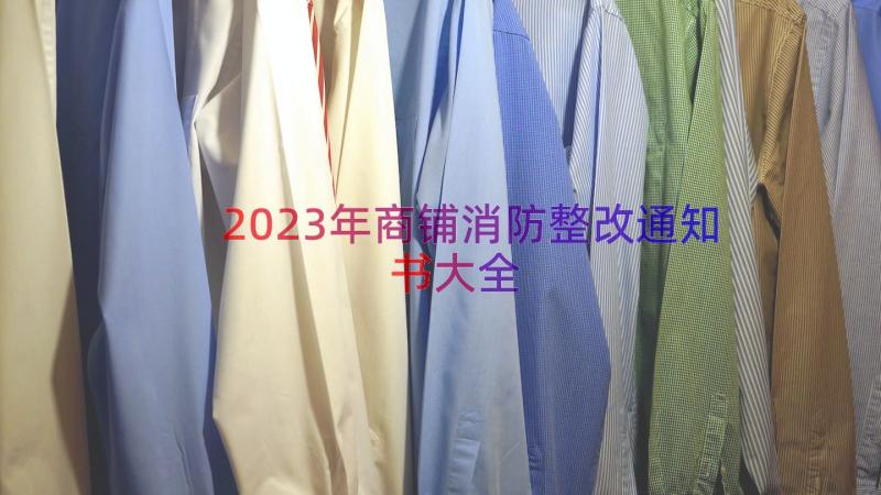 2023年商铺消防整改通知书大全（12篇）