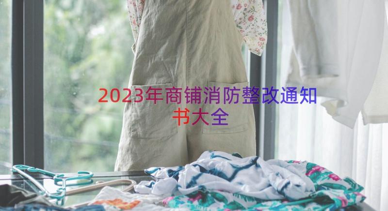 2023年商铺消防整改通知书大全（17篇）