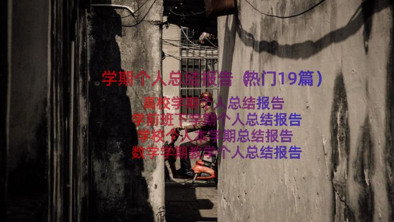 学期个人总结报告（热门19篇）