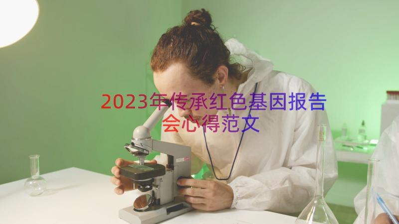 2023年传承红色基因报告会心得范文（18篇）