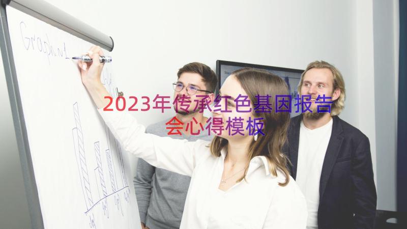 2023年传承红色基因报告会心得（模板12篇）