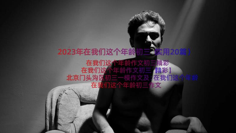 2023年在我们这个年龄初三（实用20篇）