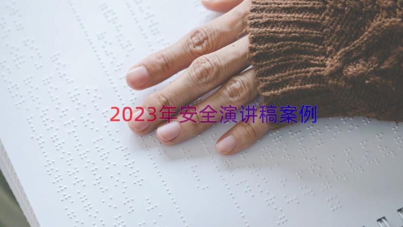 2023年安全演讲稿（案例14篇）