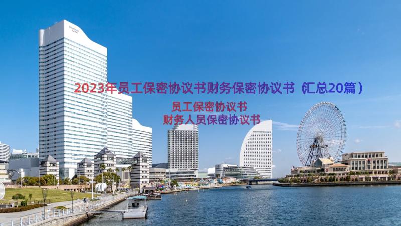 2023年员工保密协议书财务保密协议书（汇总20篇）