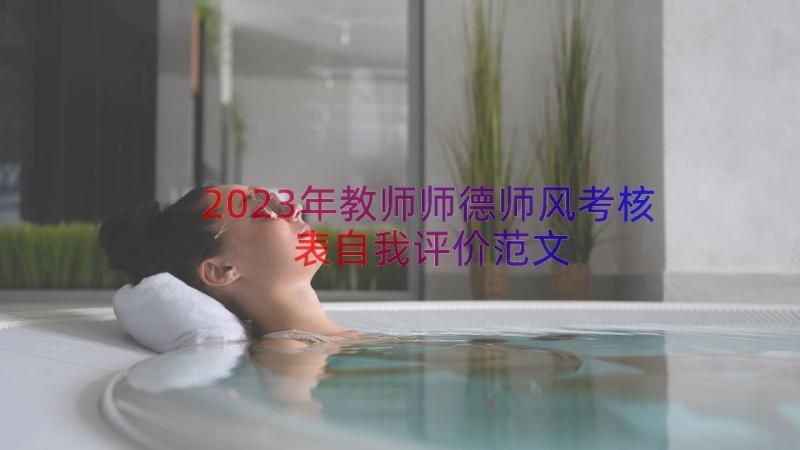 2023年教师师德师风考核表自我评价范文（13篇）