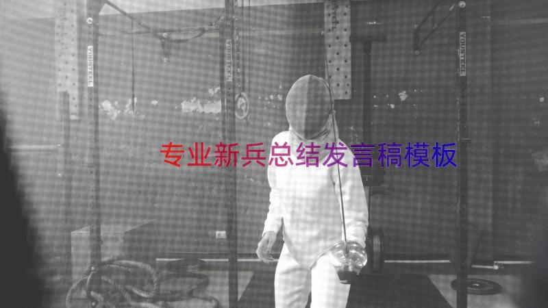 专业新兵总结发言稿（模板16篇）