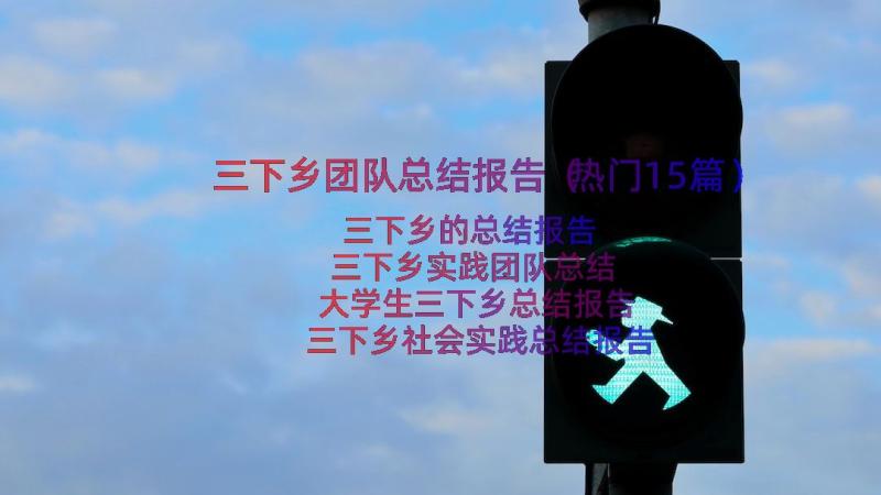 三下乡团队总结报告（热门15篇）