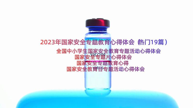 2023年国家安全专题教育心得体会（热门19篇）