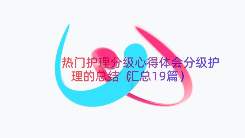 热门护理分级心得体会分级护理的总结（汇总19篇）