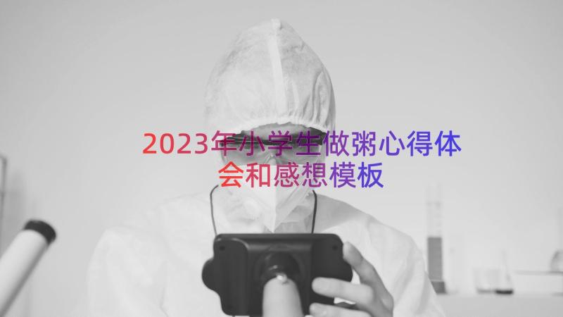 2023年小学生做粥心得体会和感想（模板12篇）