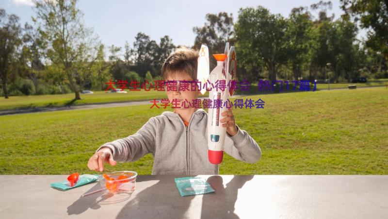 大学生心理健康的心得体会（热门17篇）