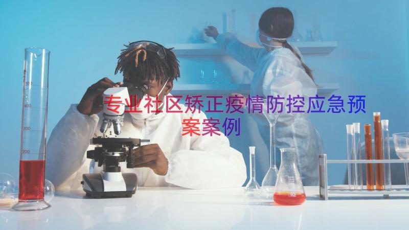 专业社区矫正疫情防控应急预案（案例13篇）