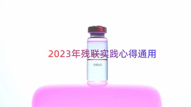 2023年残联实践心得（通用15篇）