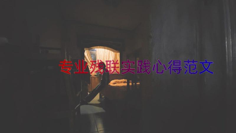 专业残联实践心得范文（15篇）