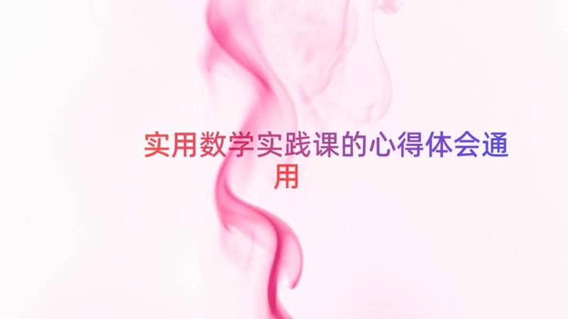 实用数学实践课的心得体会（通用14篇）