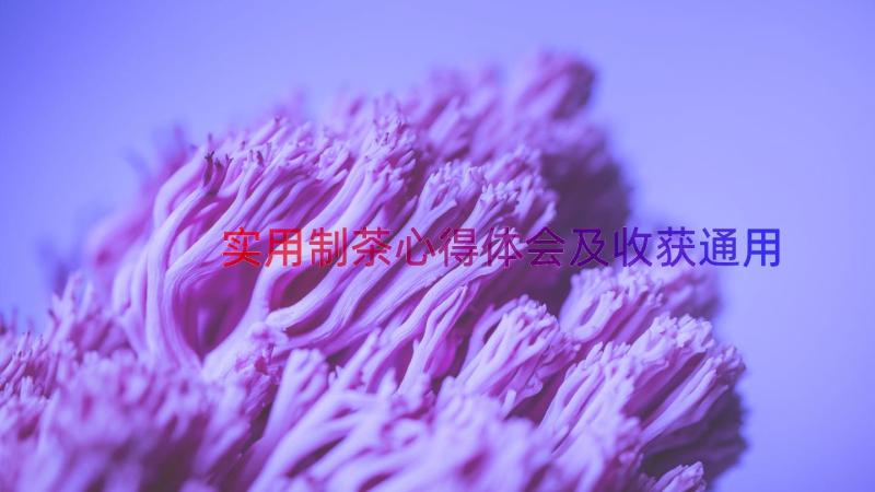 实用制茶心得体会及收获（通用14篇）