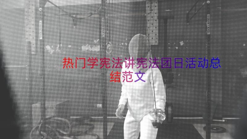 热门学宪法讲宪法团日活动总结范文（13篇）