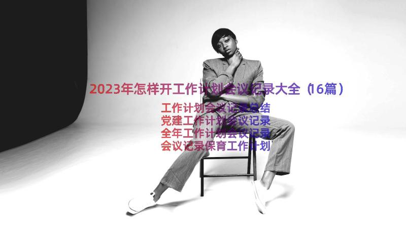 2023年怎样开工作计划会议记录大全（16篇）