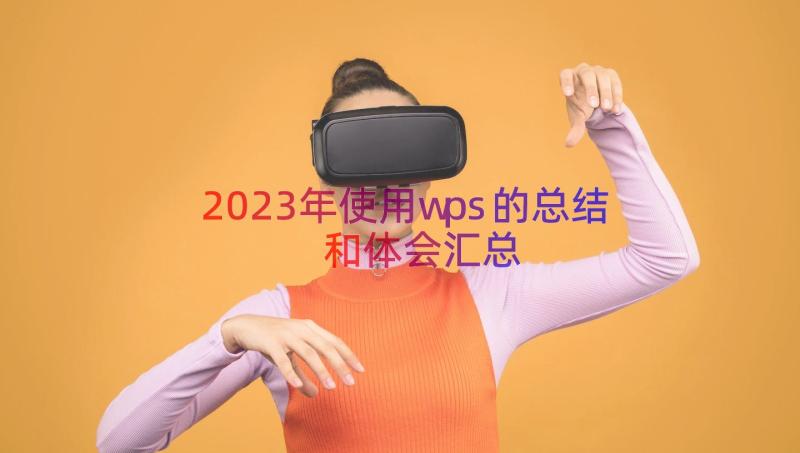 2023年使用wps的总结和体会（汇总15篇）