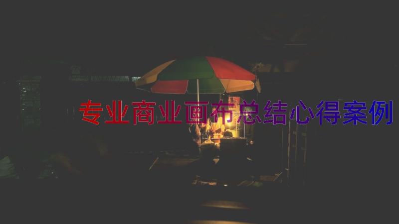 专业商业画布总结心得（案例19篇）