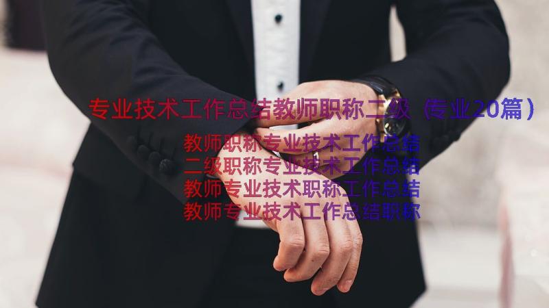 专业技术工作总结教师职称二级（专业20篇）