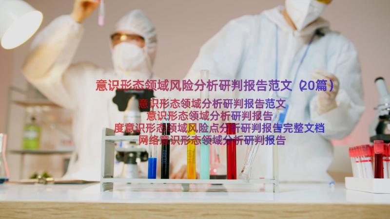 意识形态领域风险分析研判报告范文（20篇）