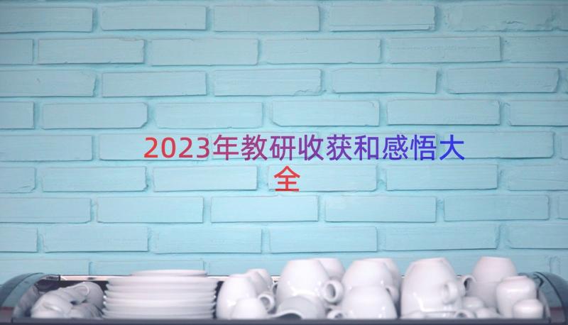 2023年教研收获和感悟大全（16篇）