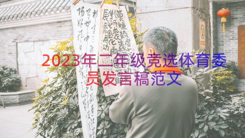 2023年二年级竞选体育委员发言稿范文（16篇）