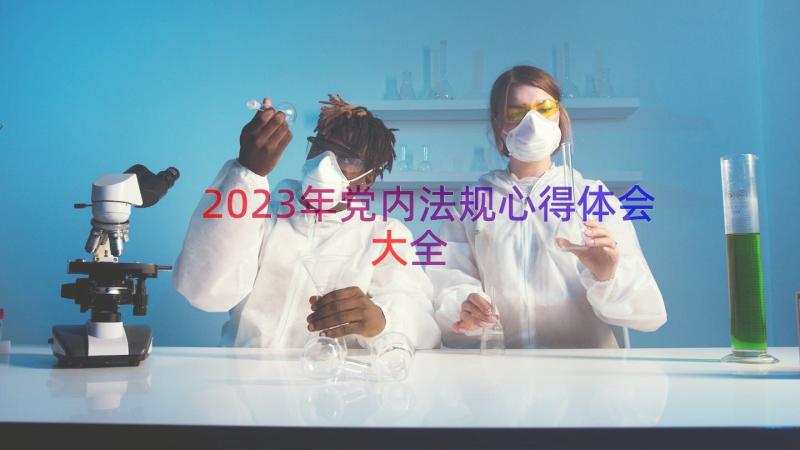 2023年党内法规心得体会大全（15篇）