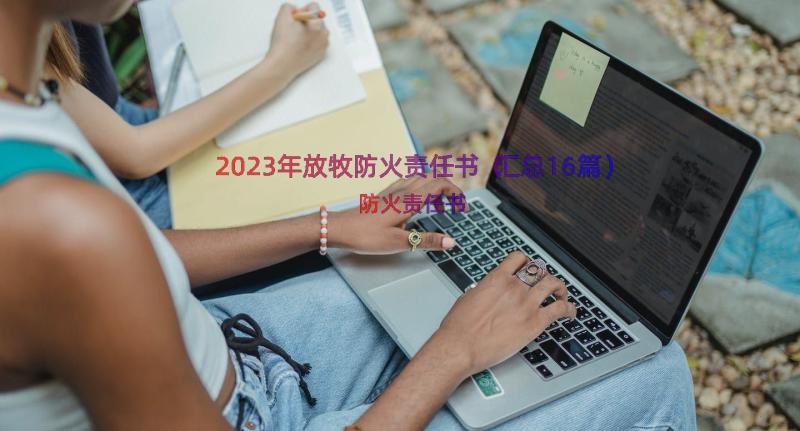 2023年放牧防火责任书（汇总16篇）