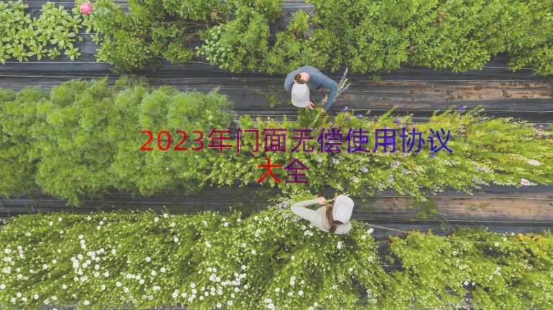 2023年门面无偿使用协议大全（16篇）