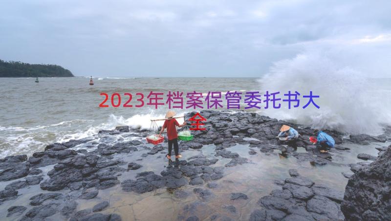 2023年档案保管委托书大全（12篇）