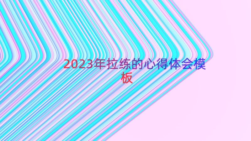 2023年拉练的心得体会（模板14篇）