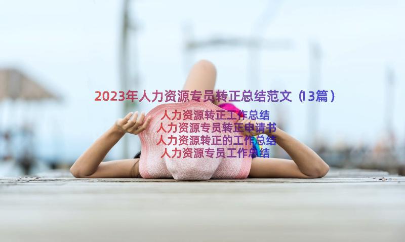 2023年人力资源专员转正总结范文（13篇）