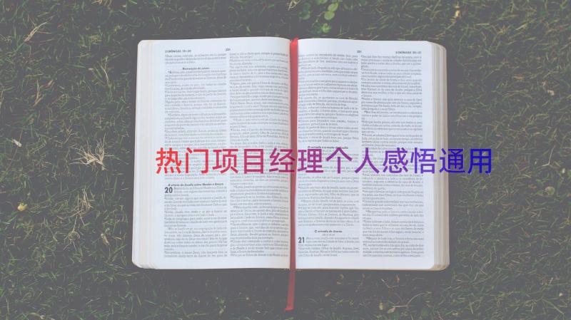 热门项目经理个人感悟（通用14篇）