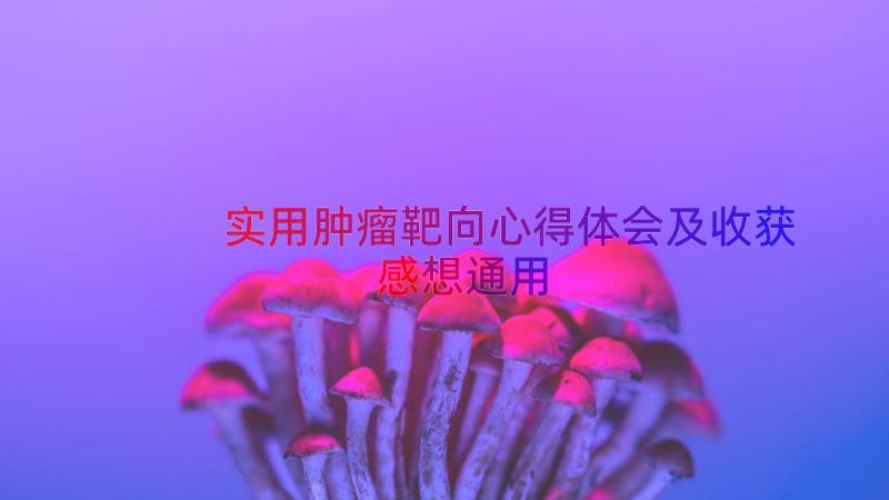 实用肿瘤靶向心得体会及收获感想（通用13篇）