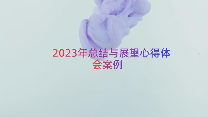 2023年总结与展望心得体会（案例17篇）