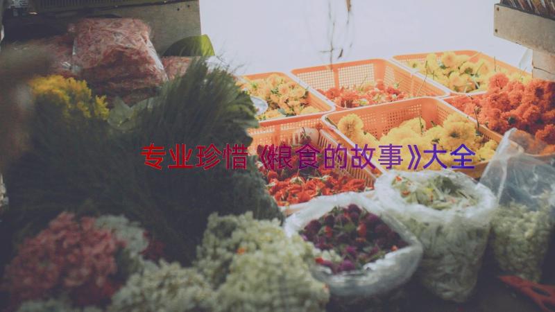 专业珍惜《粮食的故事》大全（12篇）