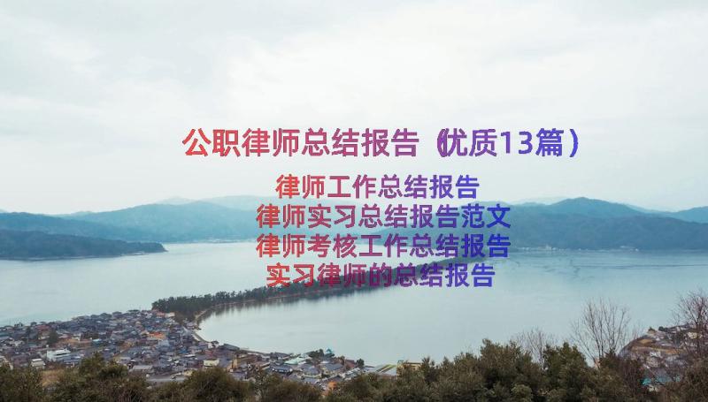 公职律师总结报告（优质13篇）