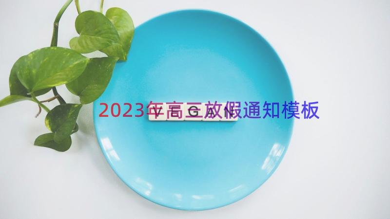 2023年高三放假通知（模板14篇）