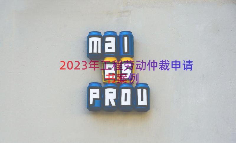 2023年工程劳动仲裁申请书（案例17篇）