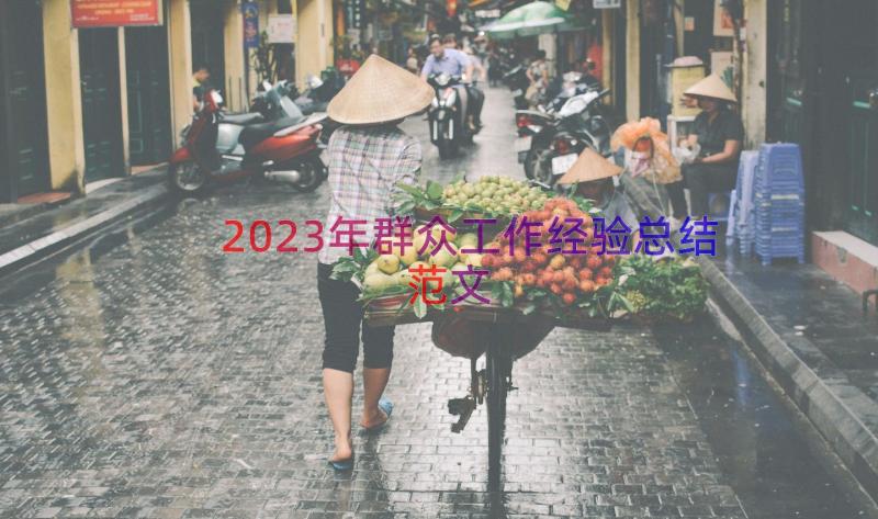 2023年群众工作经验总结范文（16篇）